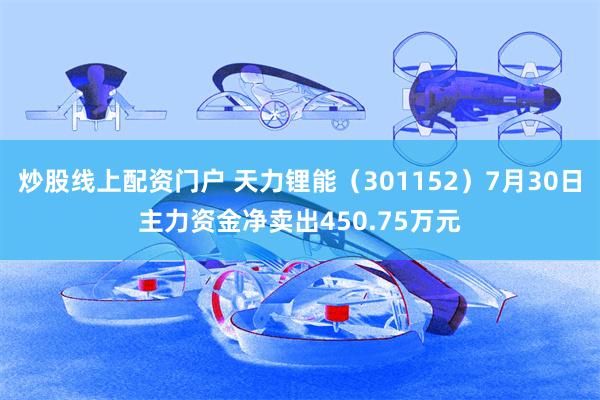 炒股线上配资门户 天力锂能（301152）7月30日主力资金净卖出450.75万元