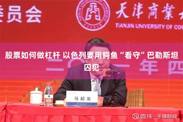 股票如何做杠杆 以色列要用鳄鱼“看守”巴勒斯坦囚犯