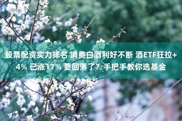 股票配资实力排名 消费白酒利好不断 酒ETF狂拉+4% 已涨17% 要回落了？手把手教你选基金