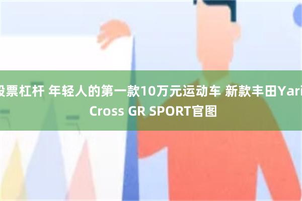股票杠杆 年轻人的第一款10万元运动车 新款丰田Yaris Cross GR SPORT官图