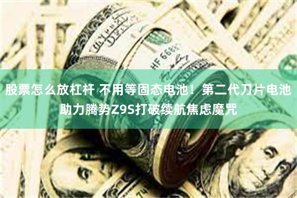 股票怎么放杠杆 不用等固态电池！第二代刀片电池助力腾势Z9S打破续航焦虑魔咒