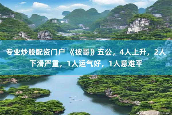 专业炒股配资门户 《披哥》五公，4人上升，2人下滑严重，1人运气好，1人意难平