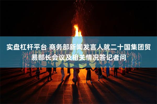 实盘杠杆平台 商务部新闻发言人就二十国集团贸易部长会议及相关情况答记者问